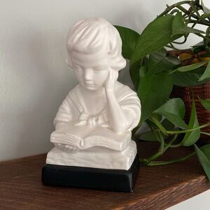 Vintage Inarco chalkware bust/bookend